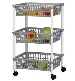 3层塑料蔬菜架
