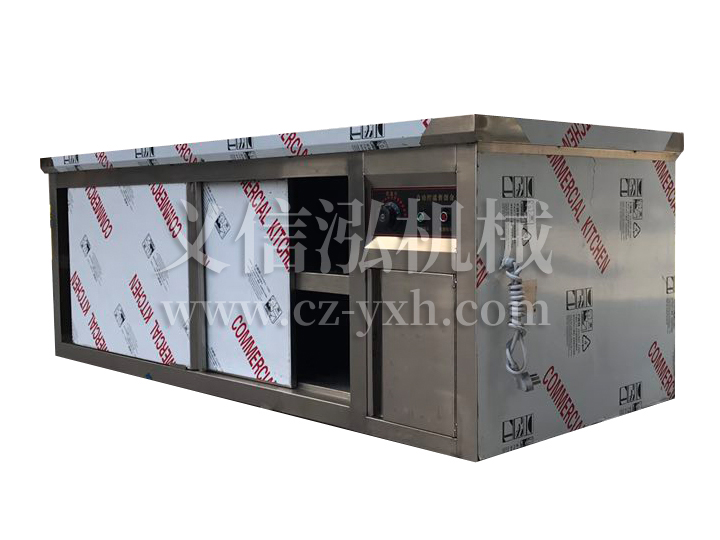 Non standard customized 304 stainless steel kitchen with heating and charging table Hotel canteen kitchen chef console